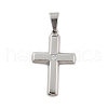304 Stainless Steel Rhinestone Pendants STAS-G346-47B-P-1