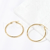 PVD Vacuum Plating 201 Stainless Steel Hoop Earrings with 304 Stainless Steel Pins for Women EJEW-D279-12G-04-1