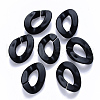 Opaque Spray Painted Acrylic Linking Rings OACR-S036-001A-I07-3