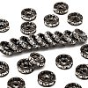 Brass Rhinestone Spacer Beads RB-A014-Z10mm-01B-1
