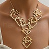 Triangle & Rectangle Alloy Pendant Bib Necklaces for Women FS-WGB7EFE-01-2