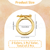 SUPERFINDINGS 2Pcs 2 Colors 925 Sterling Silver Twister Clasp STER-FH0001-09-2