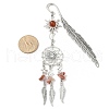 Natural South Red Agate & Carnelian Chips Bookmarks AJEW-JK00373-2