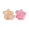 Transparent Crackle Acrylic Beads OACR-B031-08-2