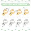 8Pcs 4 Style 304 Stainless Steel Open Cuff Rings Set RJEW-AB00010-3