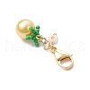 Tomato Glass Seed Beaded Pendant Decorations HJEW-MZ00264-04-4