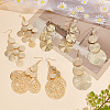 ANATTASOUL 4 Pairs 4 Style Alloy Cluster Dangle Earrings EJEW-AN0004-25-7