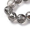 Transparent Electroplate Glass Beads Strands EGLA-N002-34G-F02-3