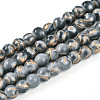 Baking Painted Glass Beads Strands DGLA-N010-6mm-09-1