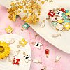 40Pcs 10 Styles Alloy Enamel Pendants ENAM-CJ0002-40-6