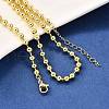 4MM Brass Ball Chain Necklaces NJEW-M108-24G-4