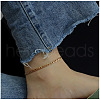 Stainless Steel Figaro Chain Anklets for Women WG21F1E-02-1