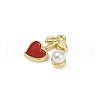 Brass Plastic Pearl Charms KK-M322-50G-2