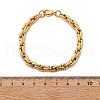 304 Stainless Steel Chain Bracelets BJEW-P351-01B-G-5