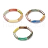 Acrylic Curved Tube Beaded Stretch Bracelet for Women BJEW-JB08375-1