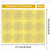 34 Sheets Mandala Self Adhesive Gold Foil Embossed Stickers DIY-WH0509-015-2