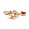 Real 18K Gold Plated Brass Micro Pave Cubic Zirconia Pendants KK-D004-27G-4