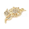 Rack Plating Brass Micro Pave Cubic Zirconia Pendants KK-H509-25G-01-2