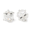 Brass Cubic Zirconia Beads KK-A254-15S-1
