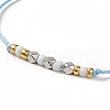 3Pcs 3 Style Plastic Braided Bead Bracelets Set BJEW-B065-10A-3