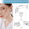 Beebeecraft 60Pcs 304 Stainless Steel Ball Stud Earring Post STAS-BBC0004-20-2