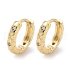 Square Brass Micro Pave Clear Cubic Zirconia Hoop Earrings EJEW-Z102-38G-4