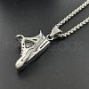 Stylish Stainless Steel Sports Sneaker Pendant Punk Hip-hop Necklaces Vintage Men's Jewelry FU9315-4