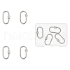 Unicraftale 4Pcs 304 Stainless Steel Screw Carabiner Lock Charms STAS-UN0060-16-1