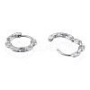 Non-Tarnish 316 Surgical Stainless Steel Chain Shape Hoop Earrings for Men Women EJEW-N052-07-3