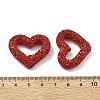 Heart Shape Polymer Clay Rhinestone Beads CLAY-NH0001-09A-10-3