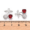 Brass Micro Pave Cubic Zirconia Pendants KK-T074-71P-02-3