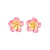 Resin Stud Earrings for Women EJEW-JE05663-4