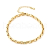 Brass Box Chain Bracelets for Women Men BJEW-F494-02G-2
