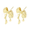 Brass Studs Earrings Findings KK-K371-24G-1
