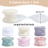WADORN 6 Rolls 6 Colors Fishtail Yarn Iridescent Ribbon for Bowknot Making OCOR-WR0001-57-2