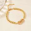 Brass Micro Pave Clear Cubic Zirconia Oval Link Bracelets for Women QD5529-4-1