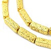 Electroplated Natural Lava Rock Beads Strands G-I360-K03-01-3