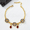 Brass Enamel Link Chain Bracelets FS-WG52E4D-01-1