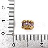 Column Rack Plating Brass Cubic Zirconia European Beads KK-L236-09G-3