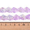 Transparency Electroplate Glass Beads Strands GLAA-T023-41A-05-4