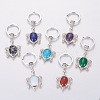 Natural/Synthetic Mixed Stone Keychain KEYC-P040-G-1