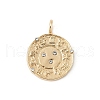 Brass Micro Pave Cubic Zirconia Pendants KK-Z107-01G-02-1
