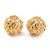 Long-Lasting Plated Hollowed Brass Beads KK-O133-002C-G-2