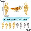 SUNNYCLUE 200Pcs 2 Colors Tibetan Style Alloy Pendants TIBEP-SC0002-68-2