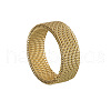 Stainless Steel Braided Mesh Finger Rings for Women Men WG8C54F-21-2