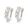 Rack Plating Brass Micro Pave Cubic Zirconia Hoop Earring Findings EJEW-C102-17P-1