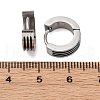 304 Stainless Steel with Enamel Hoop Earrings EJEW-M001-21B-P-3