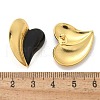 Heart 304 Stainless Steel Stud Earrings EJEW-A130-01G-01-3