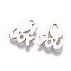 201 Stainless Steel Charms STAS-Q201-T080-1