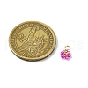 8Pcs 8 Color Flower Glass Seed Beaded Charms PALLOY-JF02004-01-3